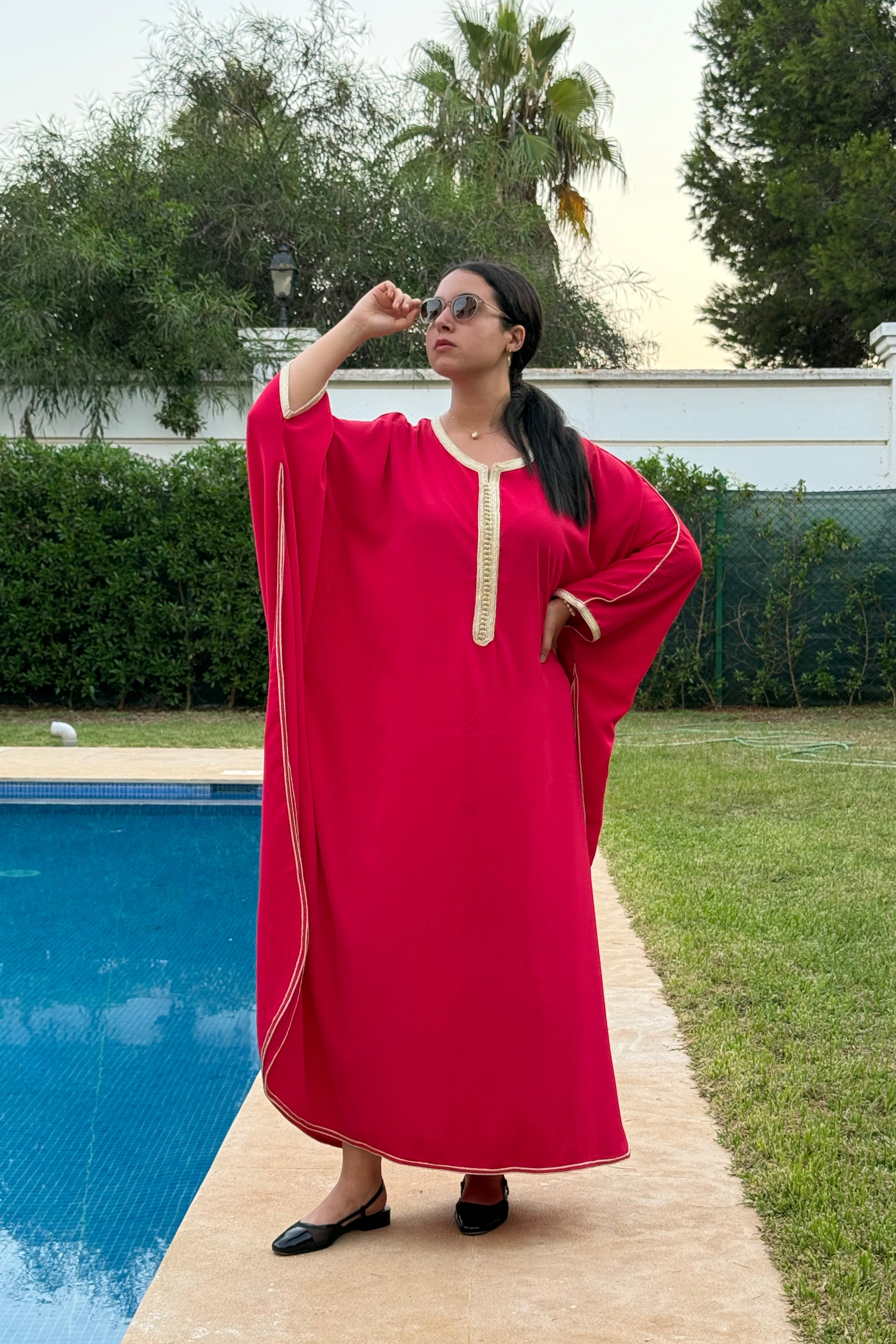 gandoura DOUAA Pink Red