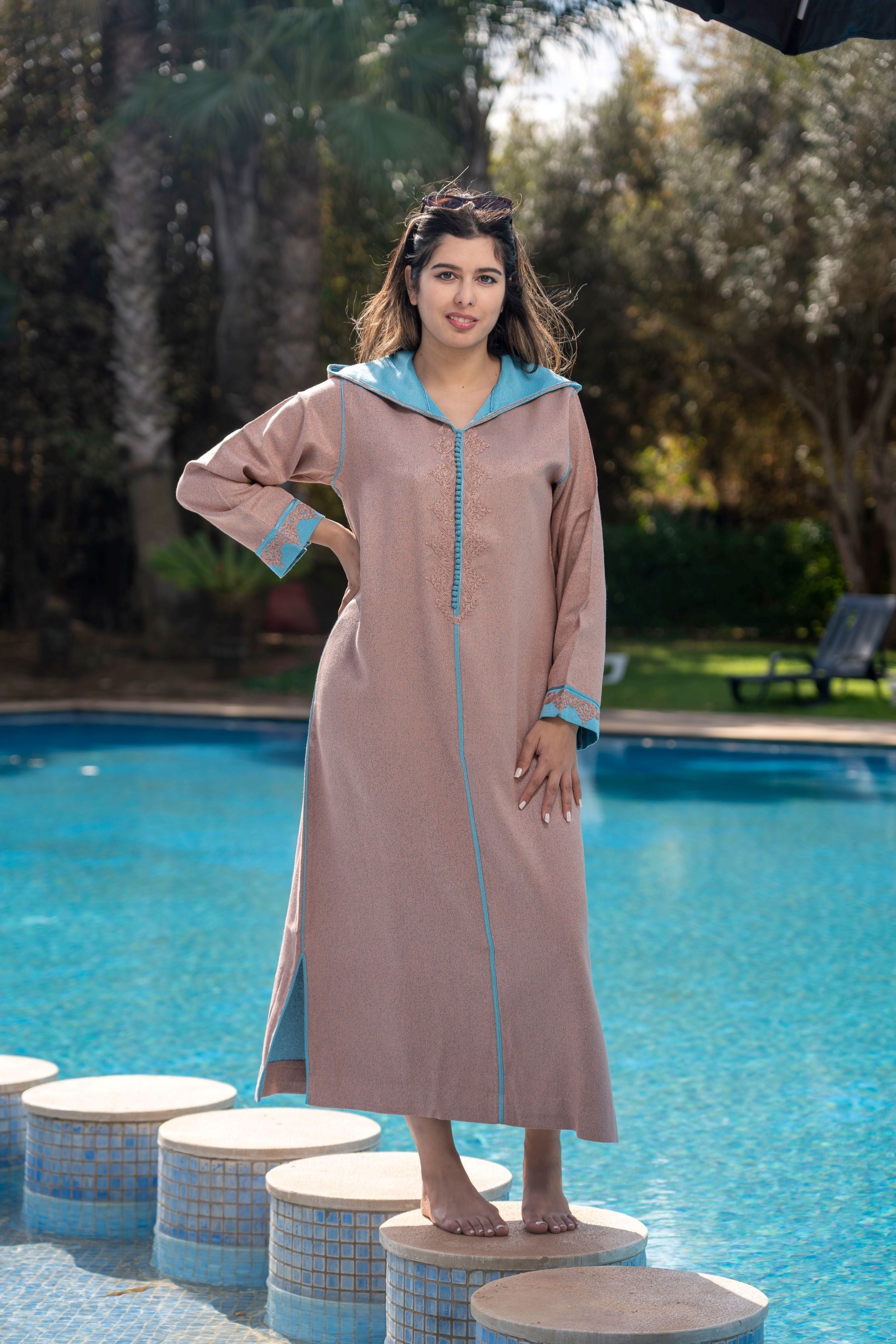 jellaba FADELA Dusty Rose