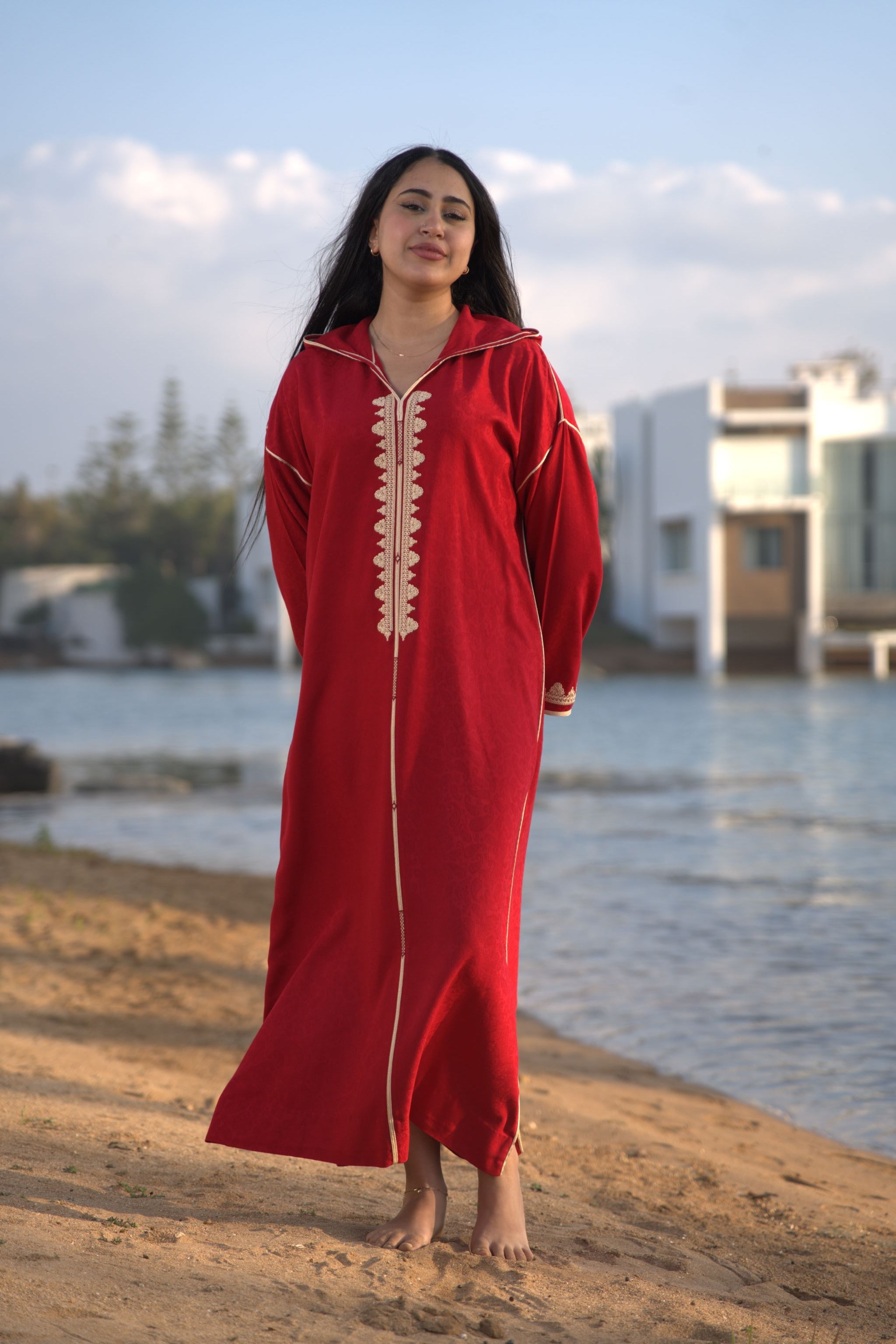 jellaba JAWDA Crimson Red