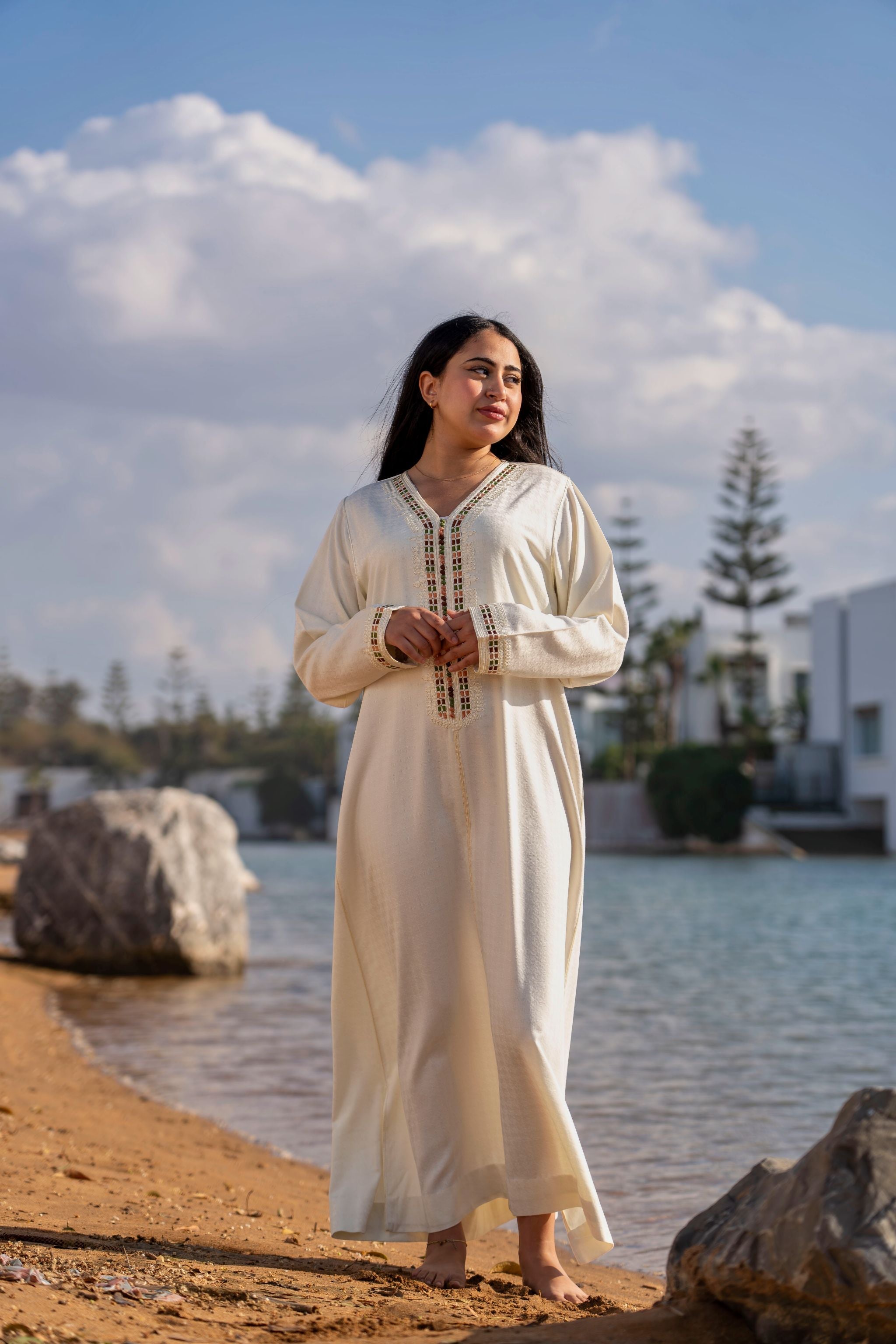 jellaba JOULIA White