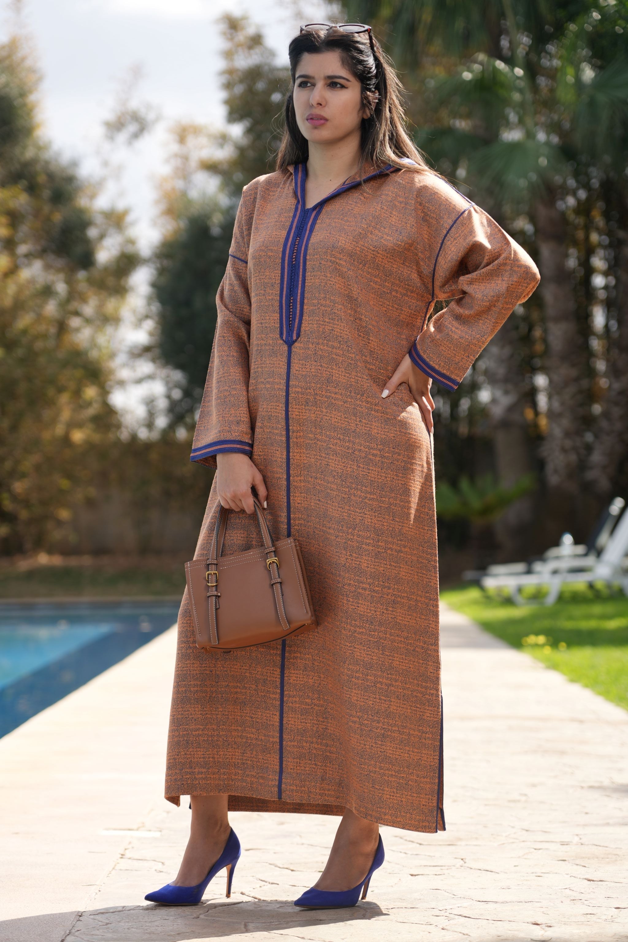 jellaba NAJAT Burnt Orange