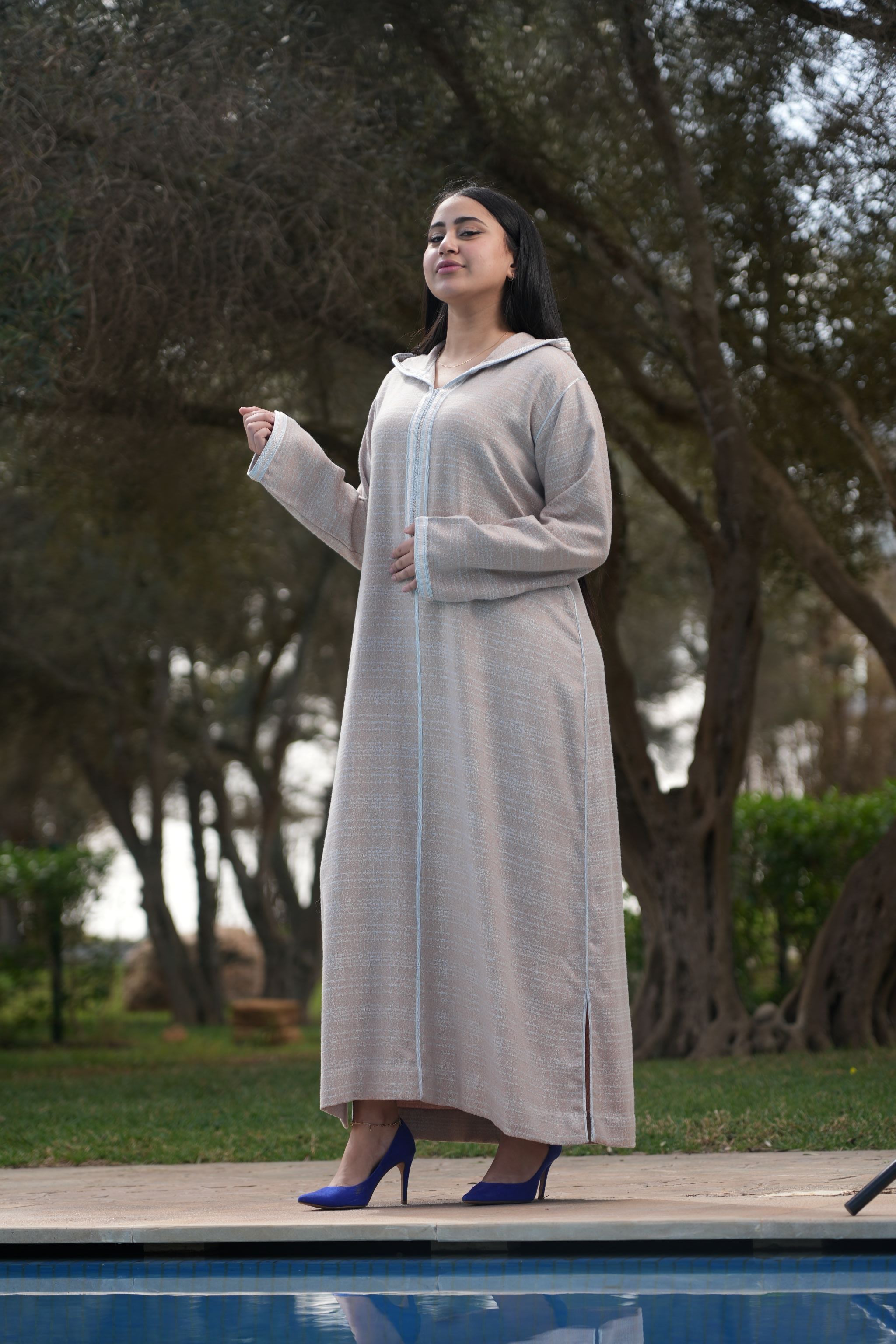 jellaba NAJAT Light Gray
