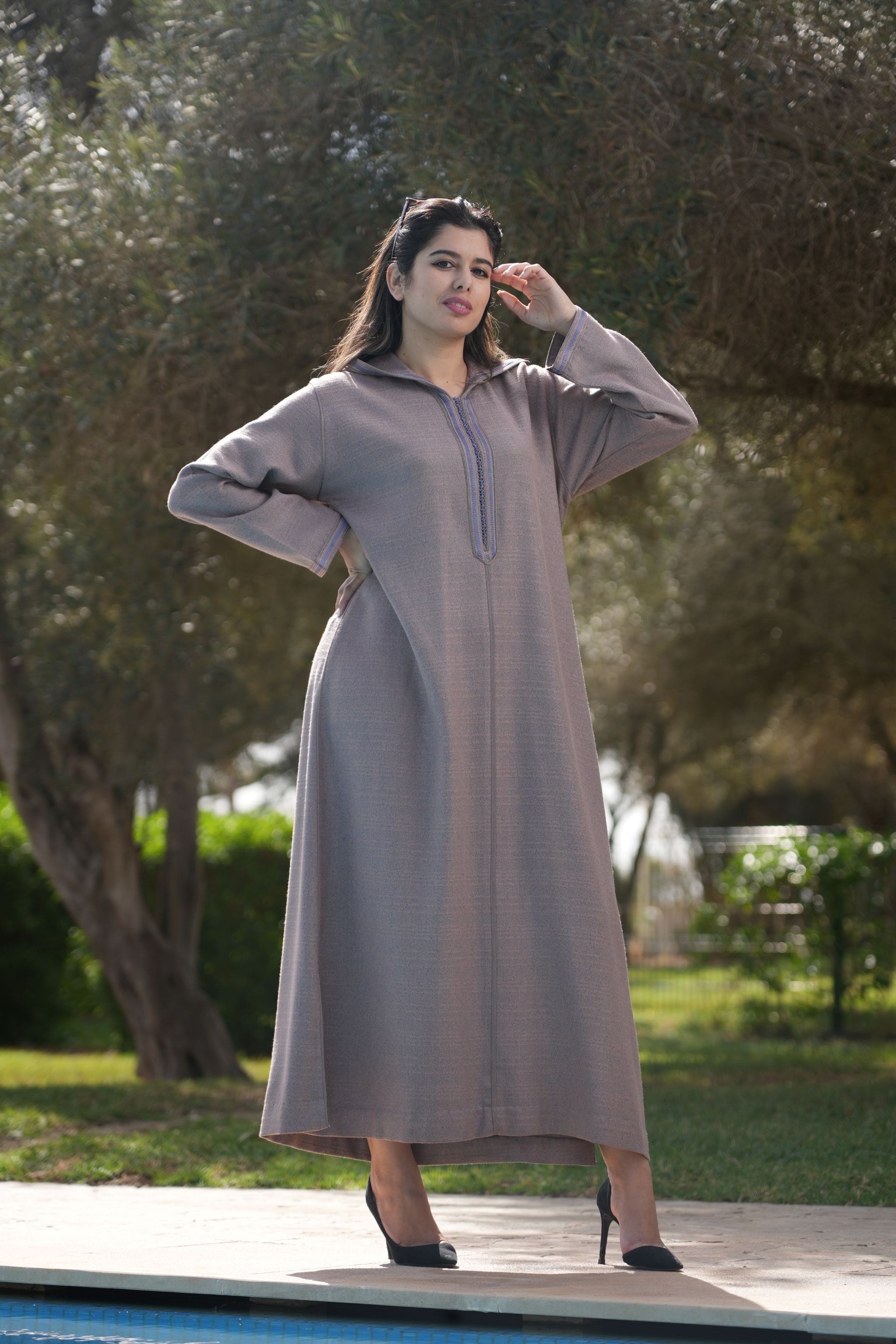 jellaba NAJAT Mauve