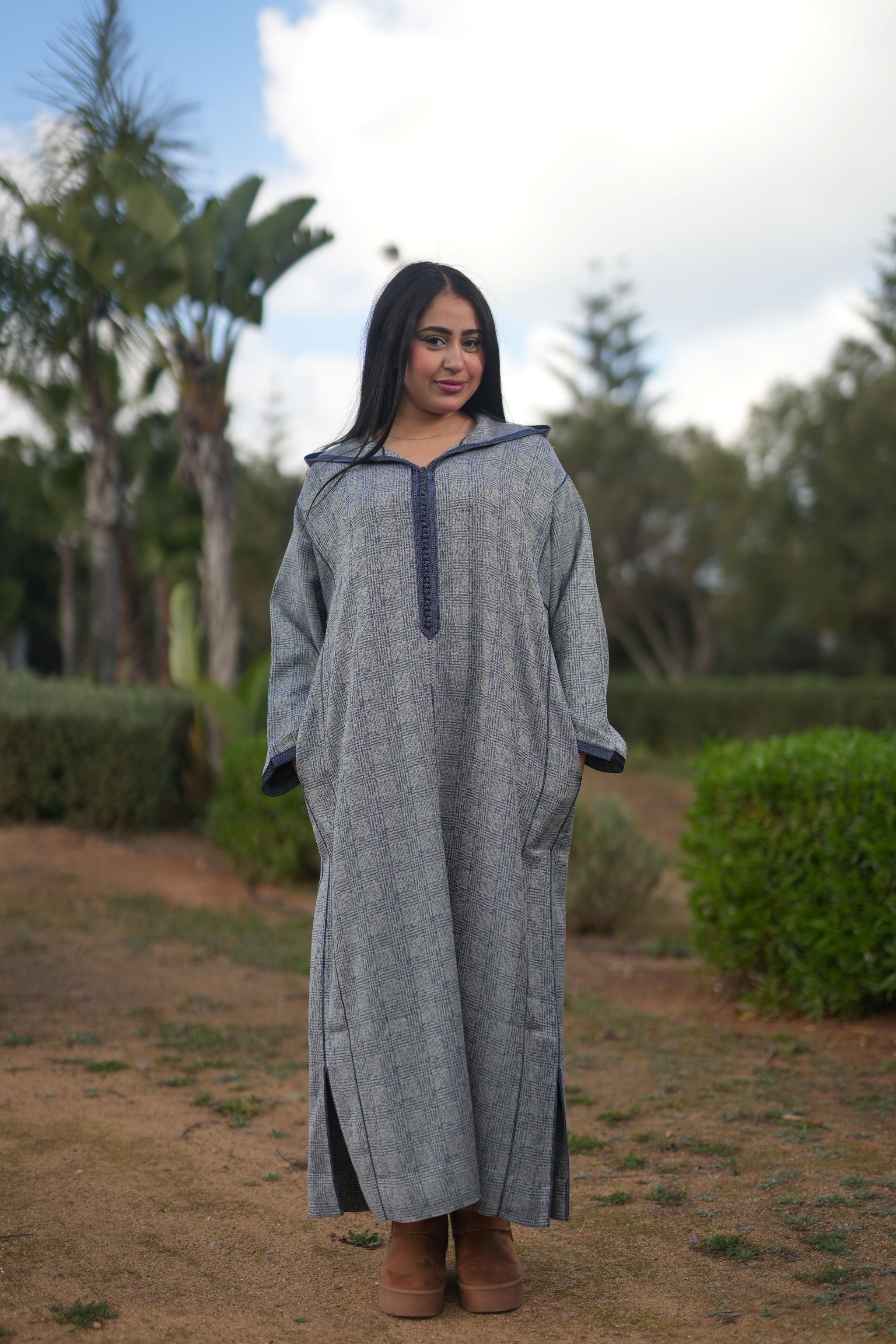 jellaba NAJLAE Light Gray
