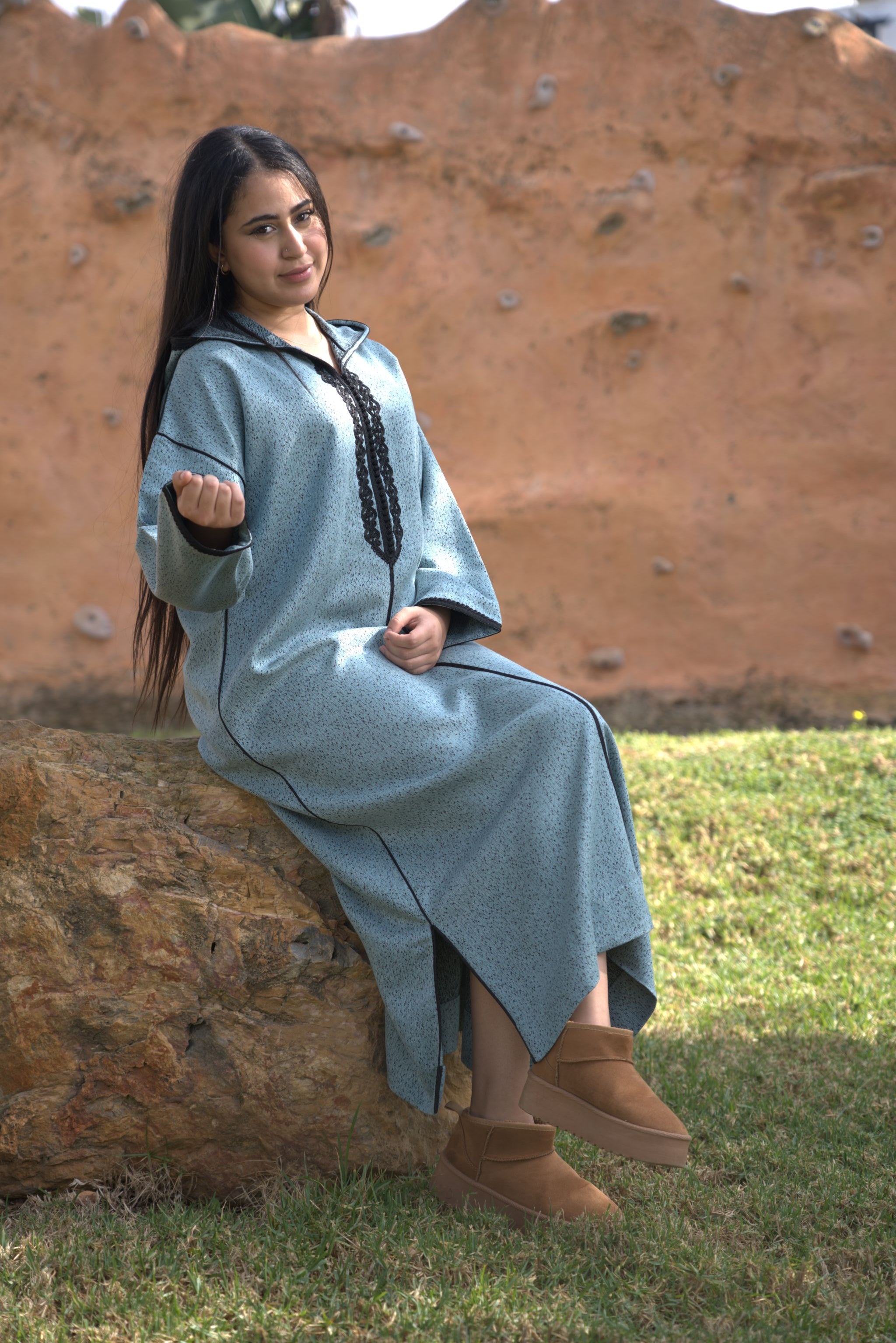 jellaba NISRINE Light Blue