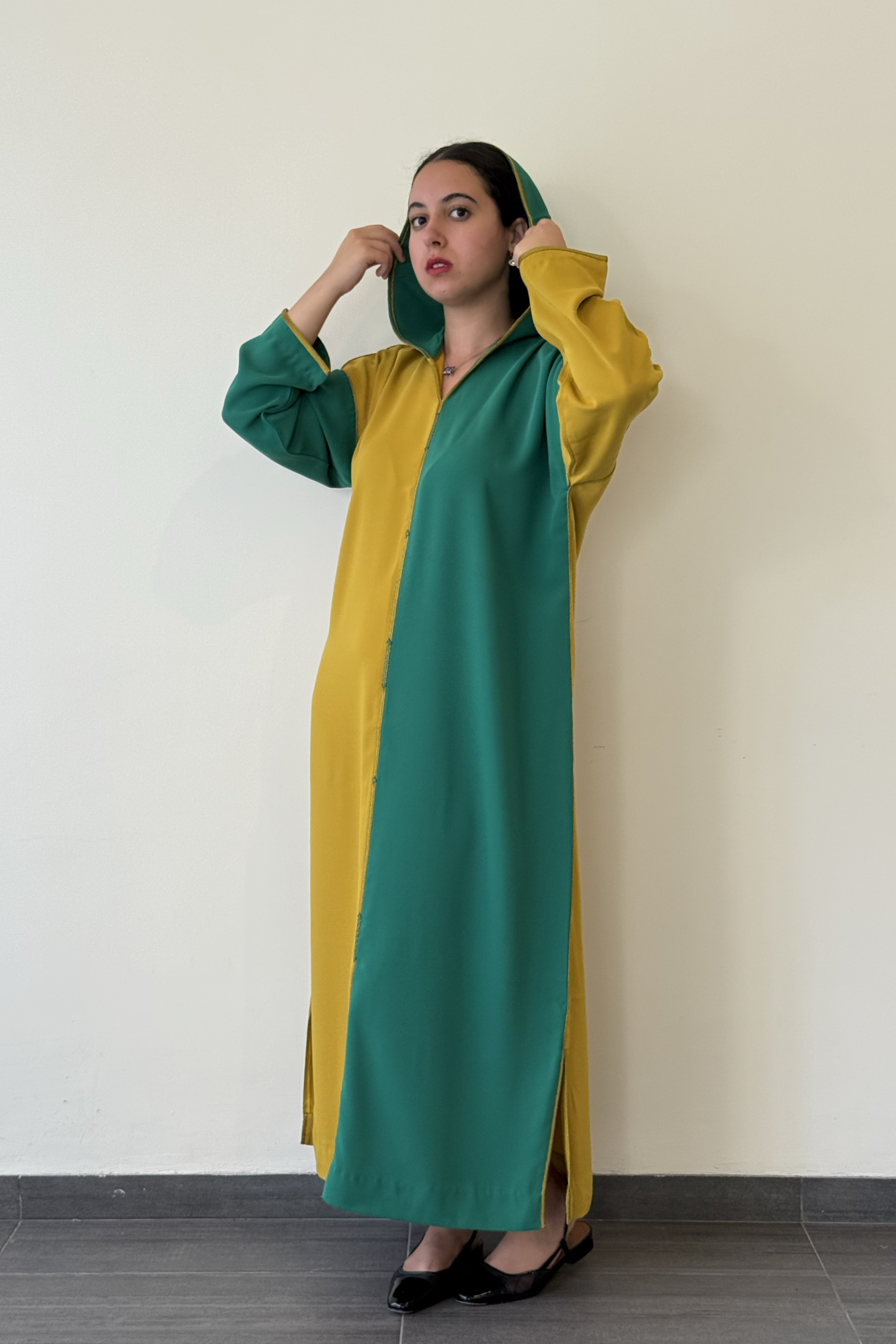 jellaba PATCHWORK GreenYellow