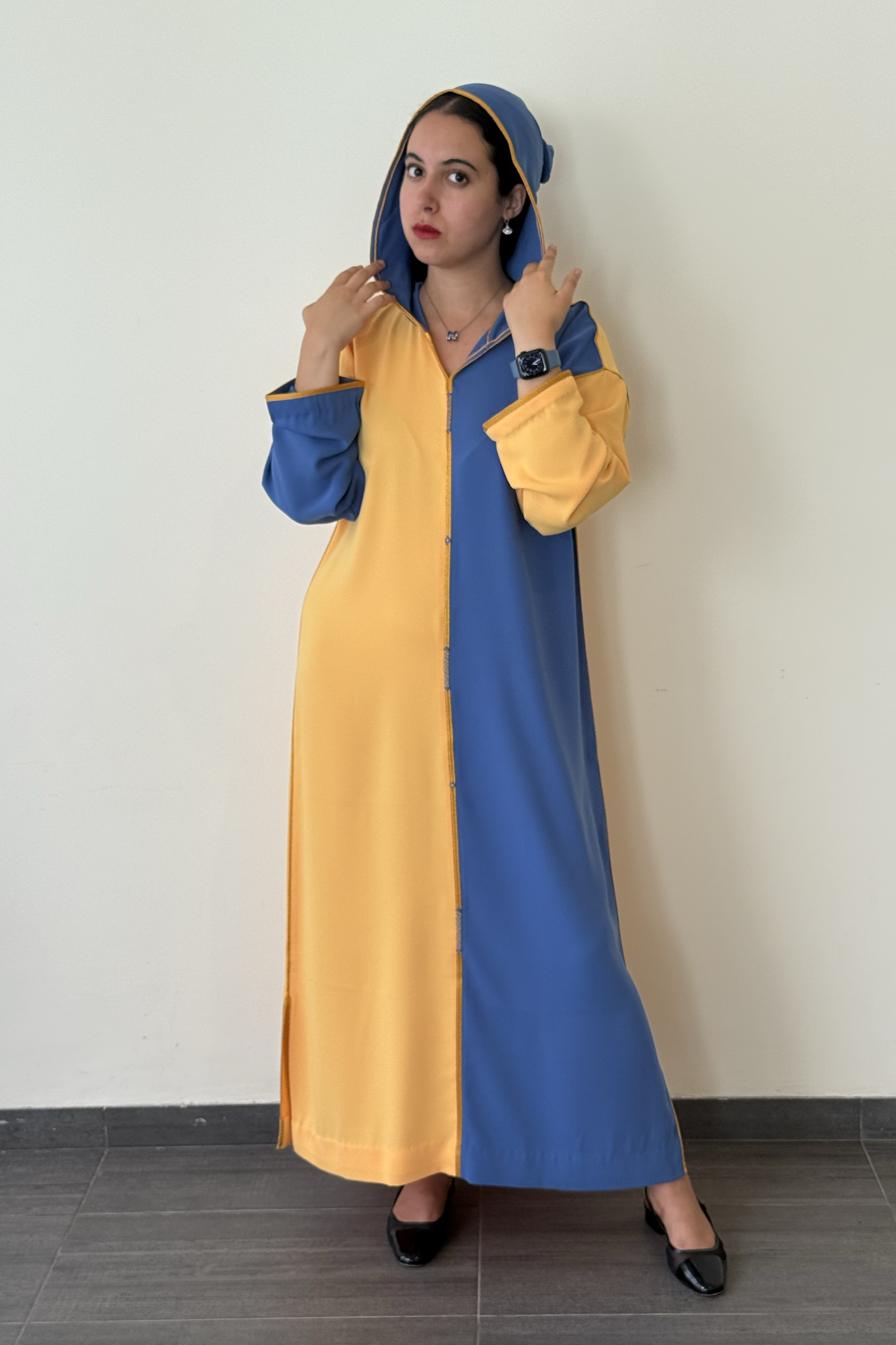 jellaba PATCHWORK YellowBlue